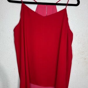 Express Red Sleeveless Blouse